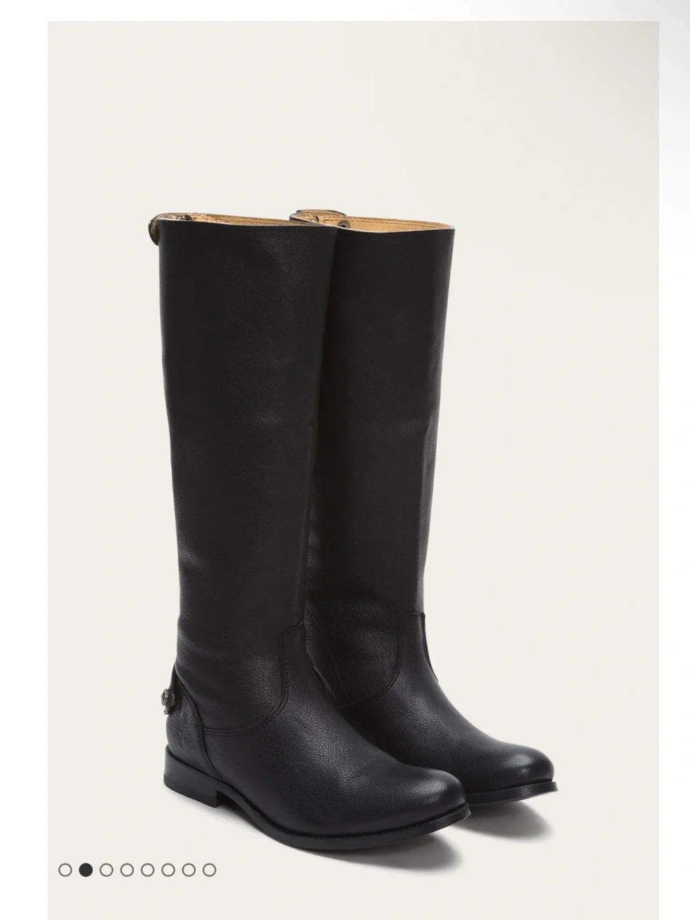 Frye Black Melissa Button Back Zip Boots with Side Buckle 6.5